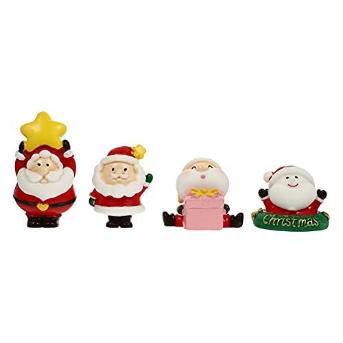 WINOMO クリスマス ミニチュア 置物 ミニクリスマスオーナメント クリスマス 飾り 置物 樹脂 雪だるま 妖精ガーデン装飾 卓上 置物 盆栽 鉢植え 園芸 小道具 手芸用品 クリスマス雑貨 装飾 DIY 