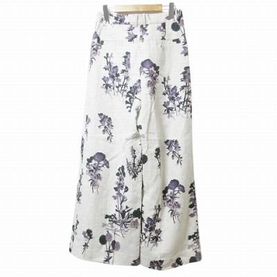 エブール ebure 美品 24SS ナチュラルリネンフラワー ベルテッド エブール ebure 美品 24SS ナチュラルリネンフラワー ベルテッド