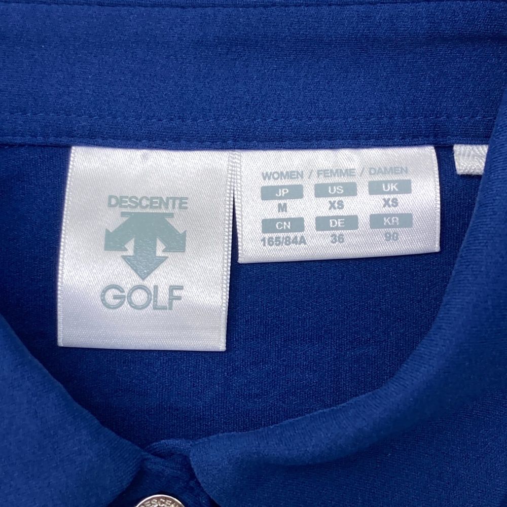 サイズ：M DESCENTE GOLF デサントゴルフ ノースリーブポロシャツ