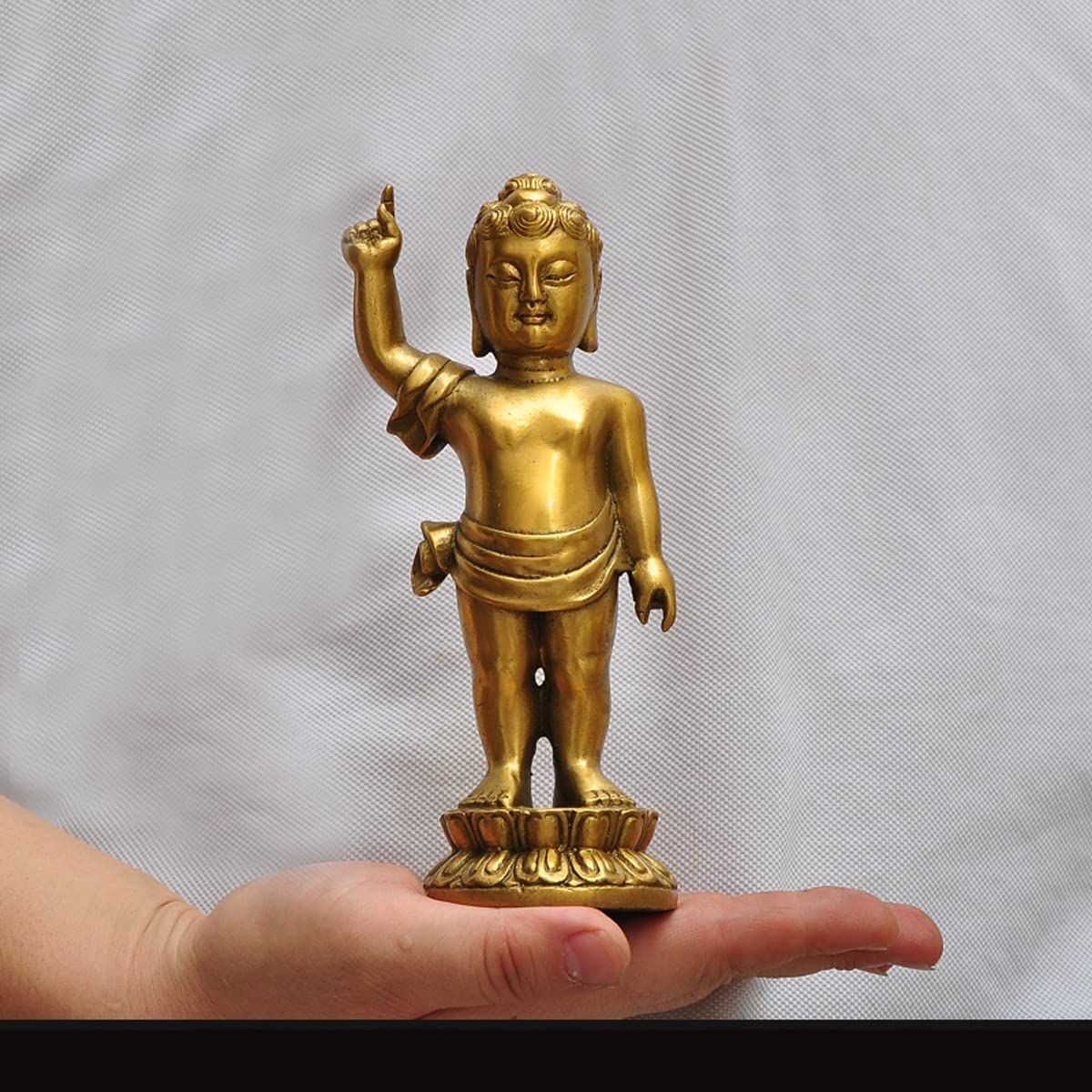 即日発送】置物 お釈迦様 はなまつり 立像 花祭り仏具 銅製 灌佛