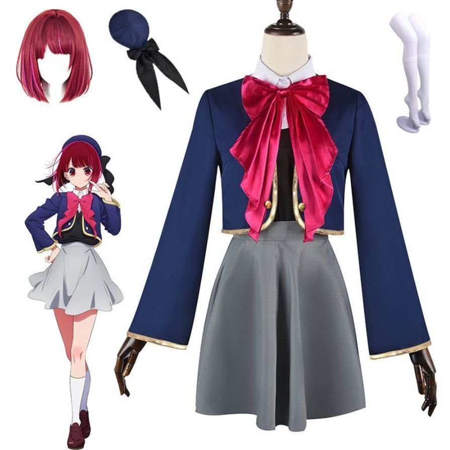 Cosplay コスプレ衣装 有馬かな コスプレ衣装 ウイッグ付き ワンビース JK制服 推しの子グッズコスプレ用 Cosplay 靴追加 ほしの