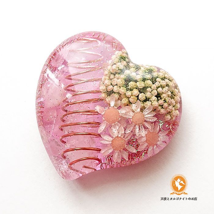 ピンクの薔薇のオルゴナイト♡ ピンクの薔薇のオルゴナイト♡ 鍵型オルゴナイト（薔薇入りピンク