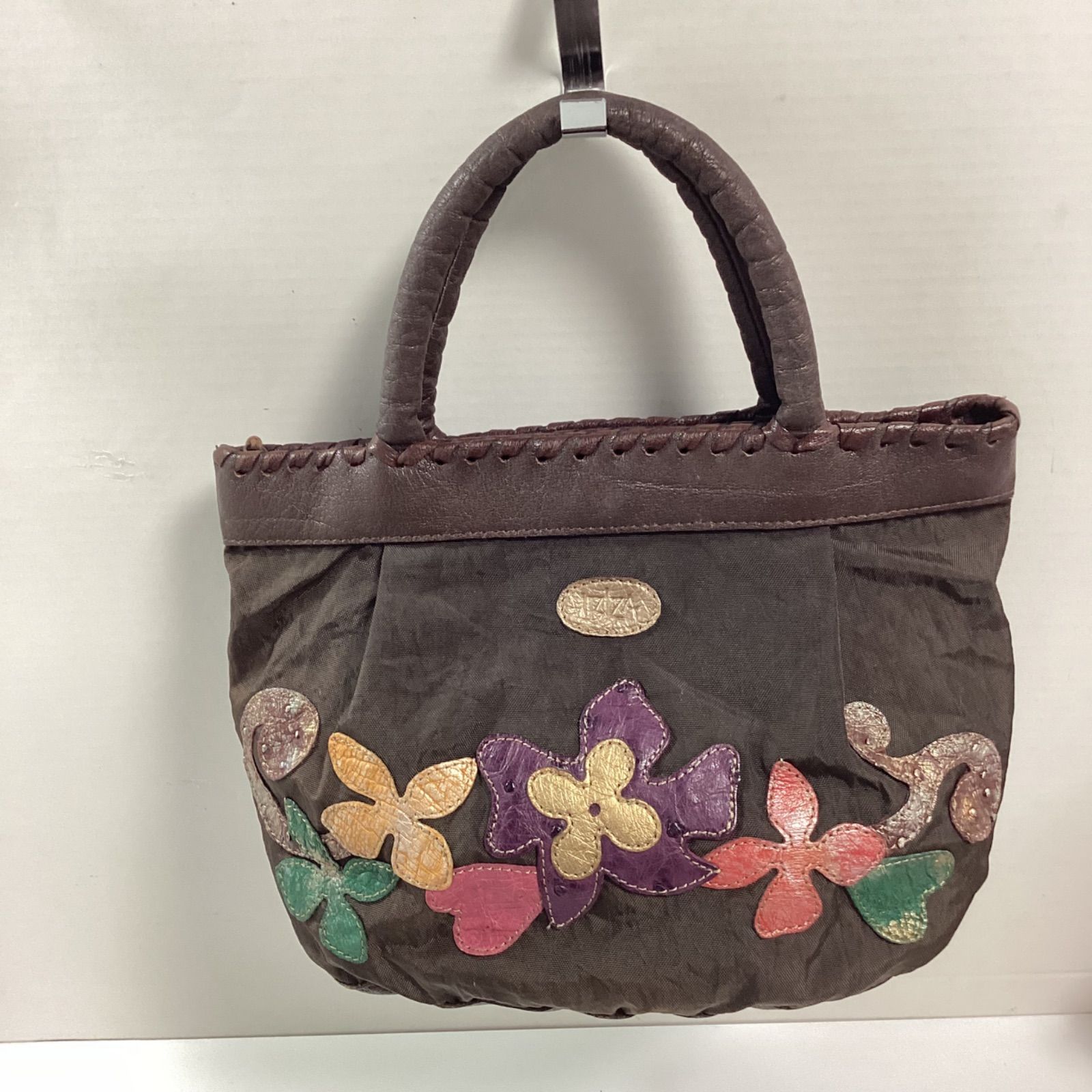 IBIZA イビサ　ハンドバッグ　パッチワーク　美品 IBIZA（イビサ）カラフルパッチワークハンドバッグ