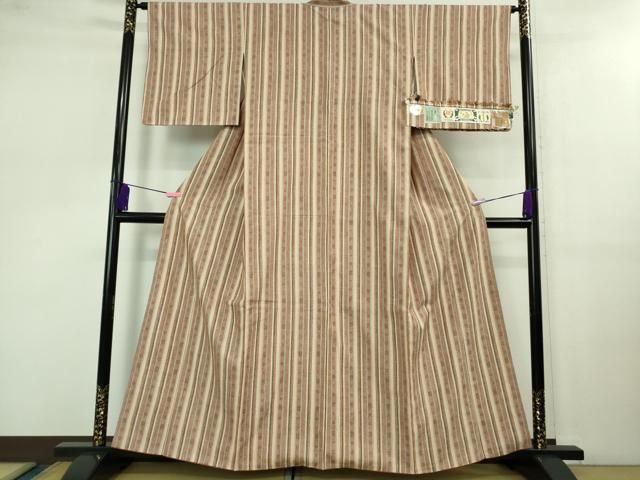 平和屋本店□極上 本場結城紬 重要無形文化財 奥順謹製 80亀甲 飛び