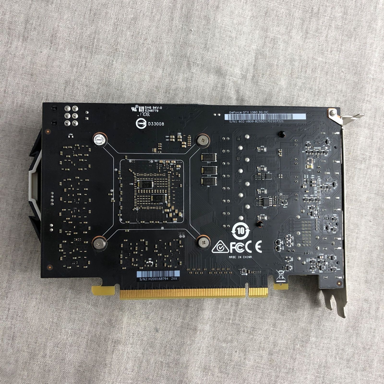 グラフィックボード MSI GeForce GTX 1060 3G OC【画面出力確認済 ...