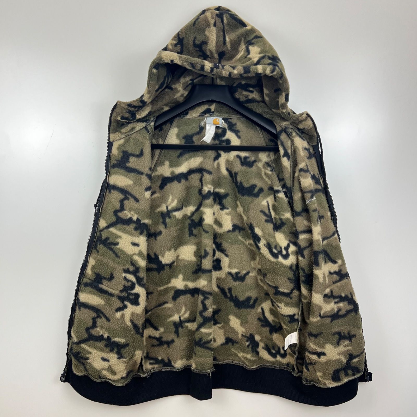 CARHARTT 00s A&T archive camo fleece zip hoodie L カーハート
