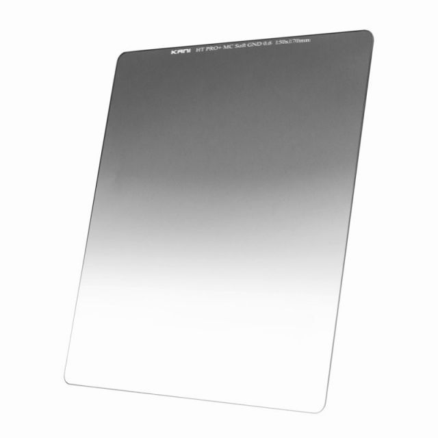 KANI 角型フィルター ハーフND4 ソフトGND 0.6 150x170mm 減光効果 最大2絞り分 | レンズフィルター 角形