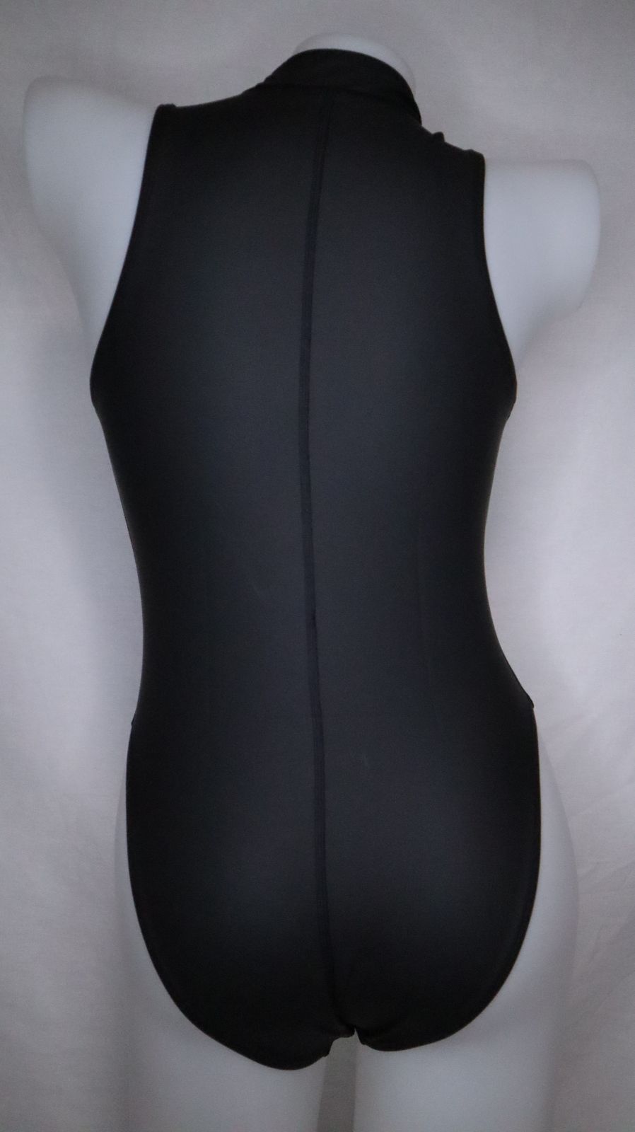SWIMHXBY 競泳水着 レディース 黒 フロントジップ PU ウォーター