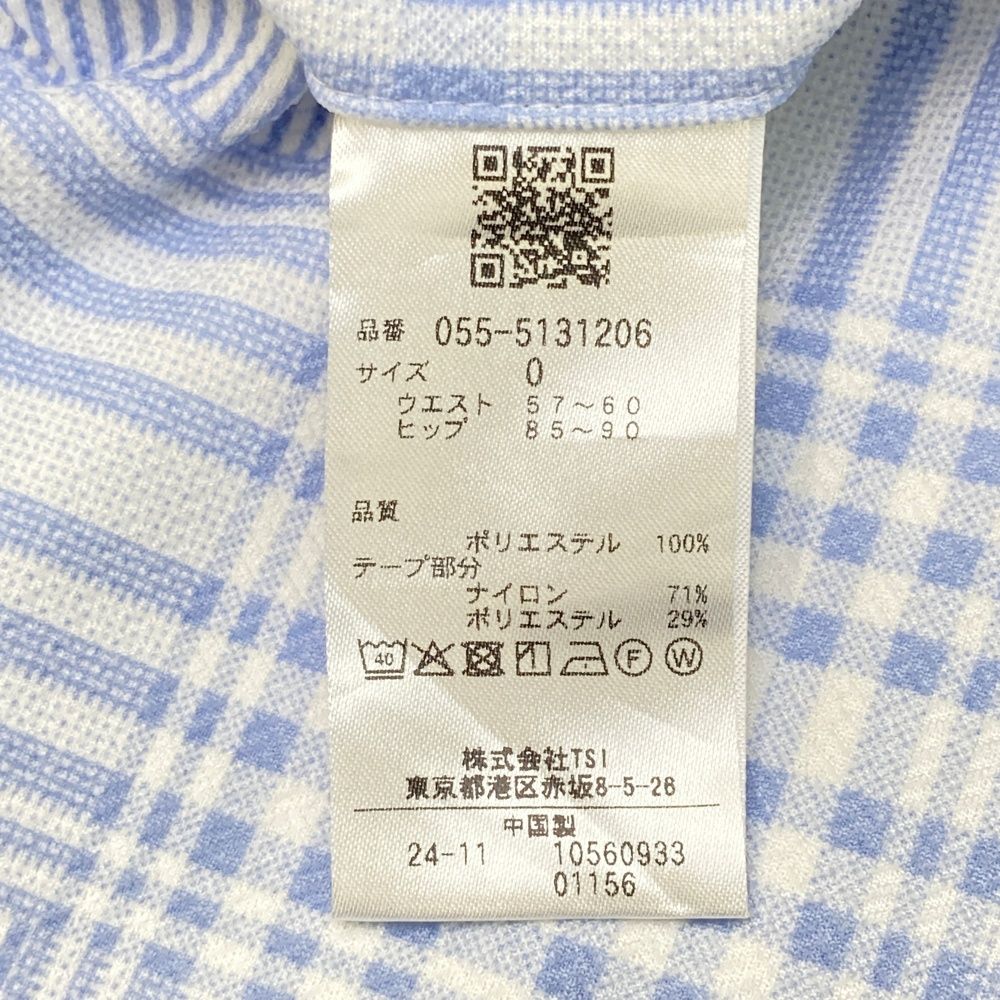 ビンテージ サイズ 0 PEARLY GATES パーリーゲイツ モデル ロングパンツ チェック柄 ブルー系 240101534710 ゴルフウェア レディース ストスト