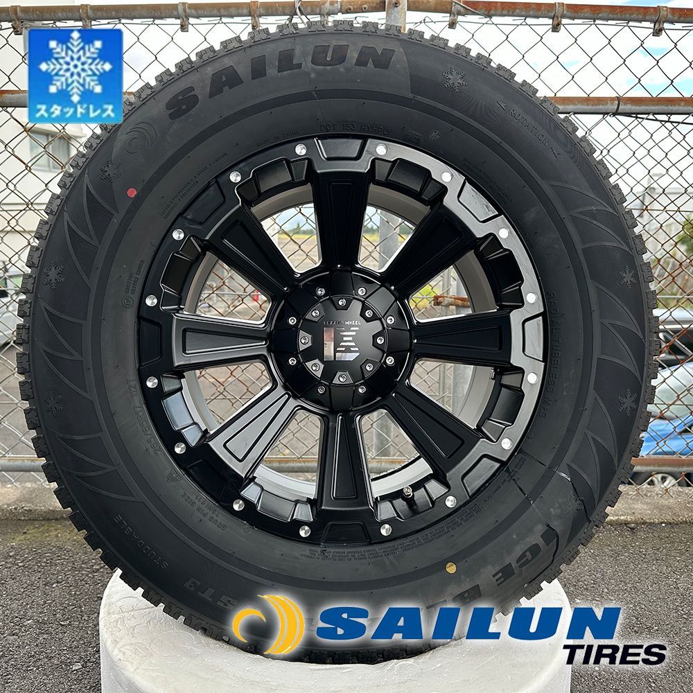 即納 ランドクルーザー250 ランクル250/300 LX600 スタッドレス サイレン SAILUN 265/70R17 新品 タイヤホイールセット  17インチ １台分 DeathRock - 強い雪