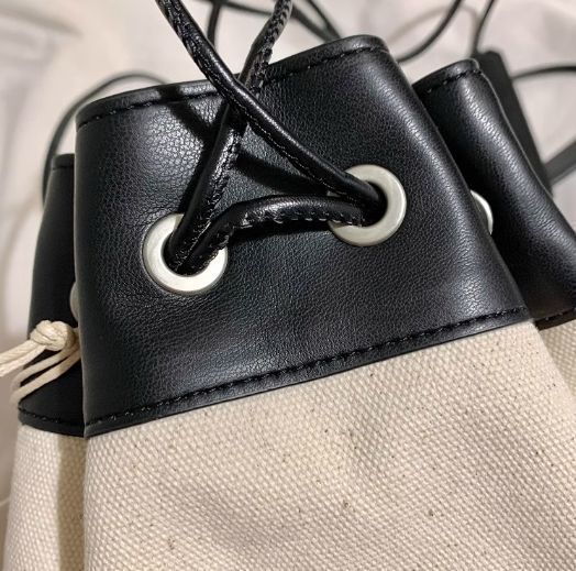 美品 JIL SANDER ジルサンダー 巾着 キャンバス ショルダーバッグ 