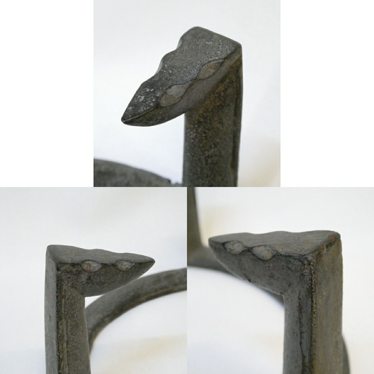 八月の特売品】京釜師 二代 吉羽與兵衛 作 中爪 風炉 五徳 7寸5
