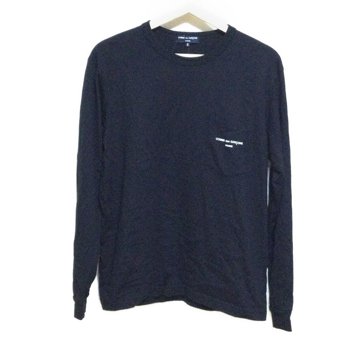 COMMEdesGARCONS HOMME コムデギャルソンオム 長袖Tシャツ サイズS メンズ - 黒 クルーネック