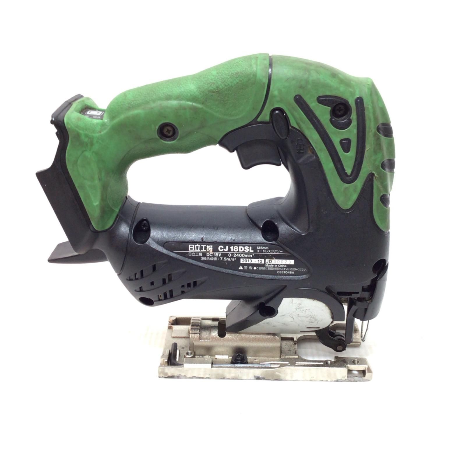 ΘΘHITACHI 日立 ジグソー 程度B 本体のみ コードレス式 18v JD30023 キズ ヨゴレ有 CJ18DSL グリーン