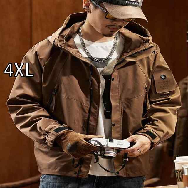 4XL メンズ ファッション 服 男性用 オシャレ シンプル 大人 かっこいい ストリート アメリカン レトロ ワーク ウェア ジャケット ゆったり アウトドア ジャケット 春 秋 カジュアル ジャケット
