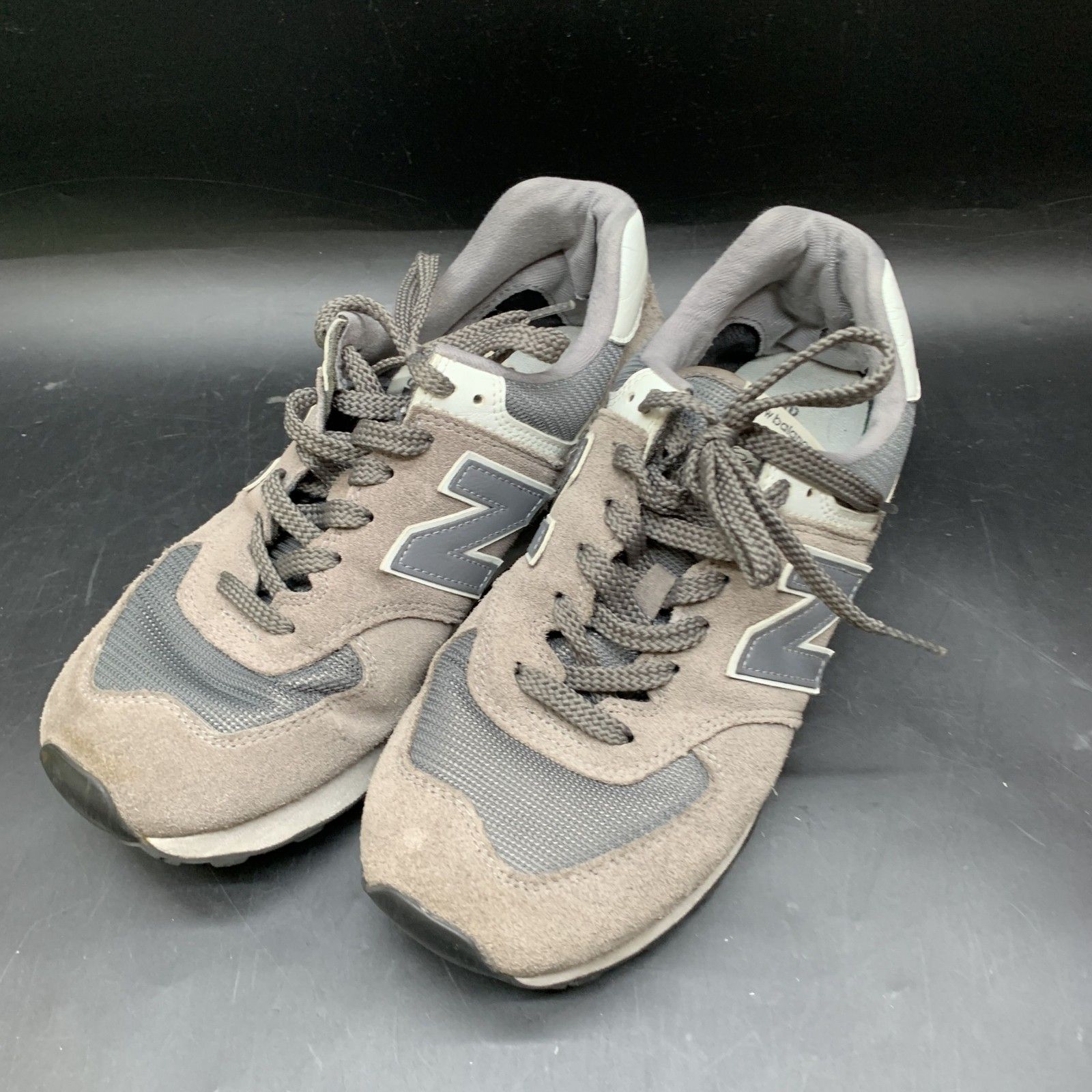 N374　New Balance ニューバランス ML574ESN スエード メッシュ スニーカー size27cm/グレー メンズシューズ　靴 N374 New Balance ニューバランス ML574ESN スエード メッシュ