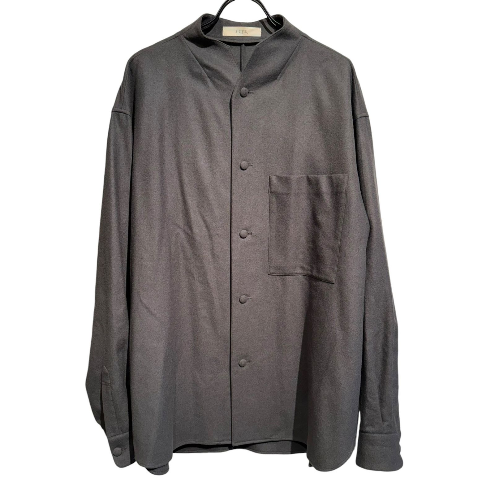 seya. (セヤ) KHAM SHIRT-JACKET 21050310641530 シャツ メンズ グレー  L|mercariメルカリ官方指定廠商|Bibian比比昂代買代購