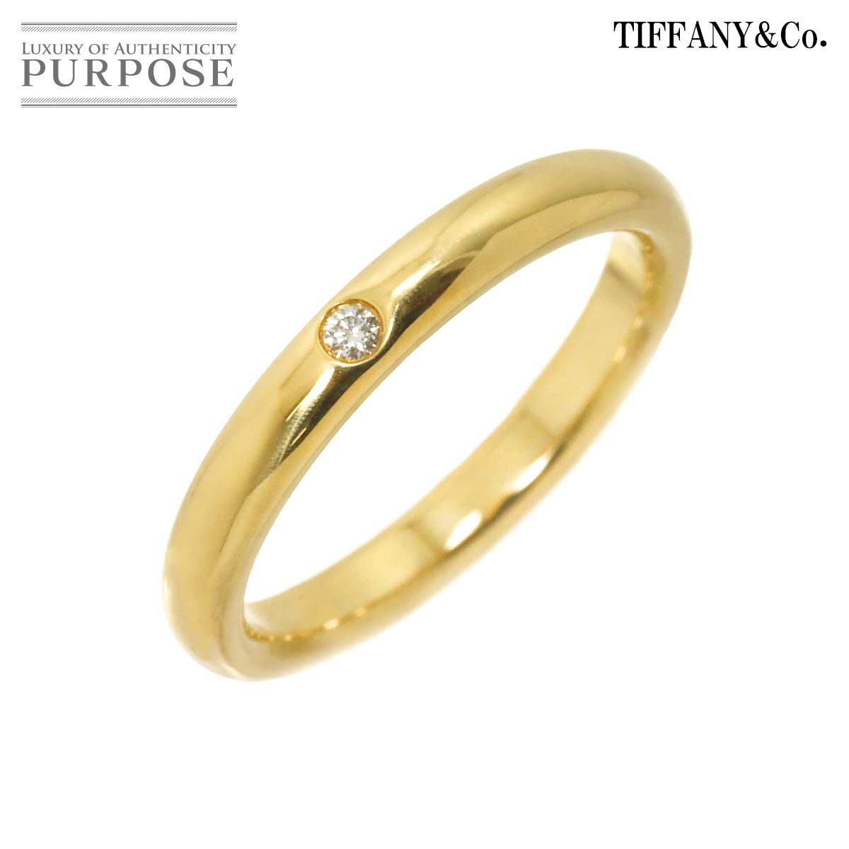 美品 Tiffany&Co. ティファニー スタッキング バンド リング 10号 ティファニー TIFFANY&CO. スタッキング バンド 10号 リング