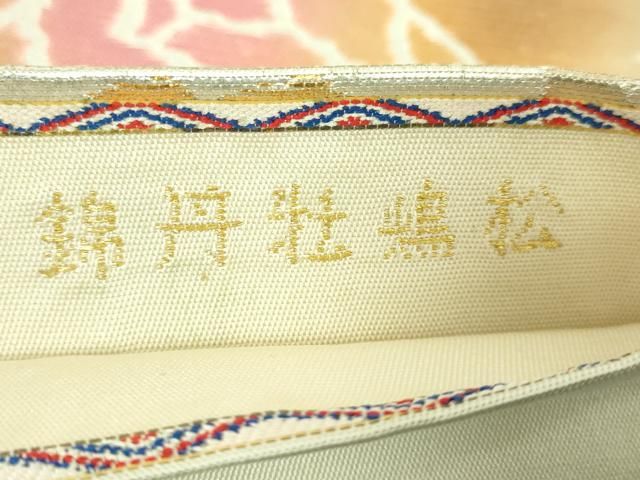 平和屋本店■最高級　龍村平蔵製　六通柄　本袋帯　松嶋牡丹錦　金銀糸　逸品　DZAA6719kh5 平和屋本店□最高級 龍村平蔵製 六通柄 本袋帯 松嶋牡丹錦 金銀糸 逸品