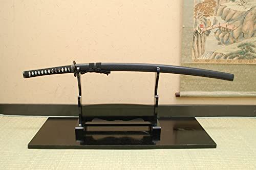 黒石目鞘_大刀 しのびや 模造刀 黒石目鞘 大刀 刀 鞘 刀拭クロス 模造刀証明書セット