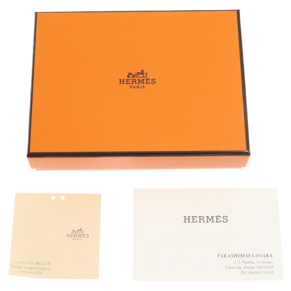 HERMES (エルメス) ベアンコンパクトウォレット 2つ折り財布 Z刻印 2021年製 ブラック