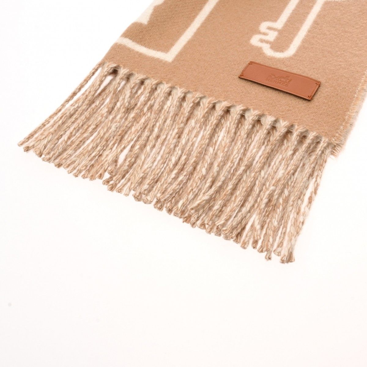 未使用 エルメス カザック キー コレクション キャメル/ホワイト