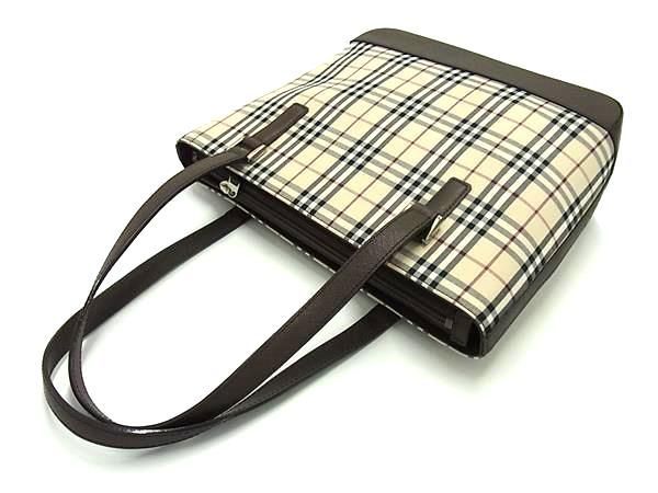 美品】バーバリートートバッグノバチェックナイロンナイロン