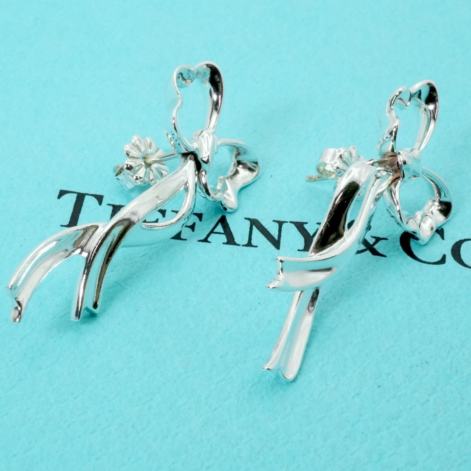 日本最大のブランド 極美品 ヴィンテージ ボウ/24-4108 ピアス リボン ティファニー アクセサリー