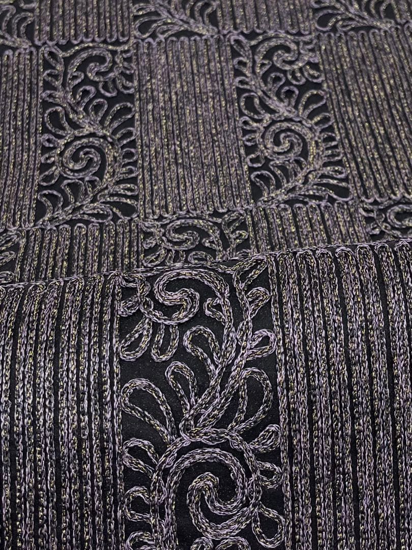 無月 MUGETU 総刺繍 全通 袋帯 落款入 金糸 Q1258 - メルカリ