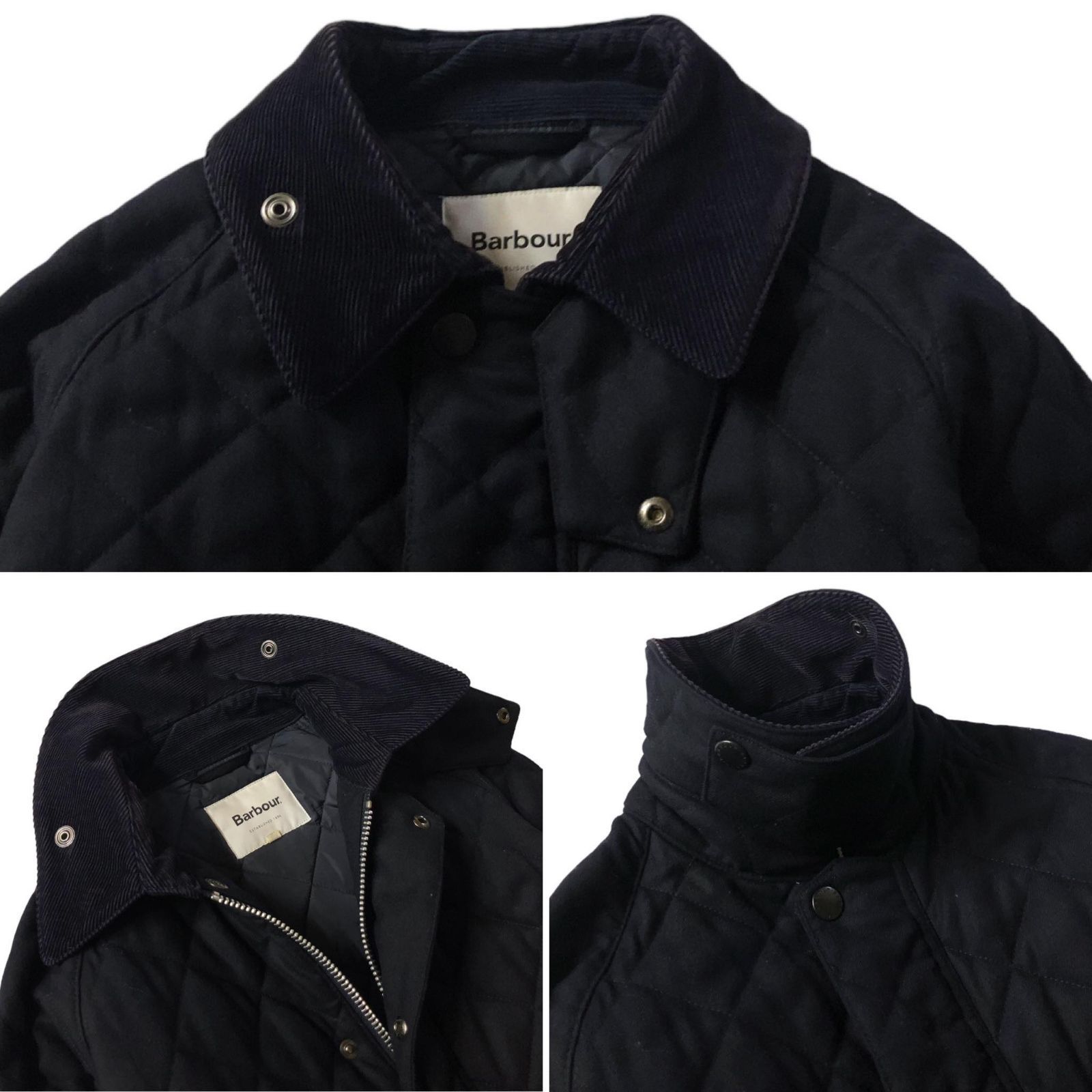 中古品】Barbour バブアー ビデイルSL 1702479 キルティングジャケット ウール コート アウター ノンオイル 38 ネイビー -  メルカリ