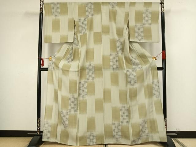 平和屋着物＊夏物 小紋 絽 七宝文 正絹 逸品 未使用 DAAW0098op