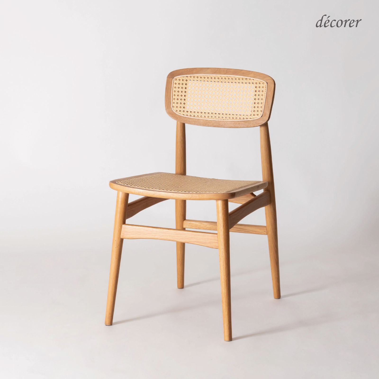 【新作】Artificial rattan chair No.17 / アーティフィシャルラタンチェア 【1脚入: 2色】 北欧 スタイル 木製 無垢 ラタン かごめ編み 籐 椅子 ダイニングチェア オフィス リビング デスク チェア ナチュラル 【送料込み】