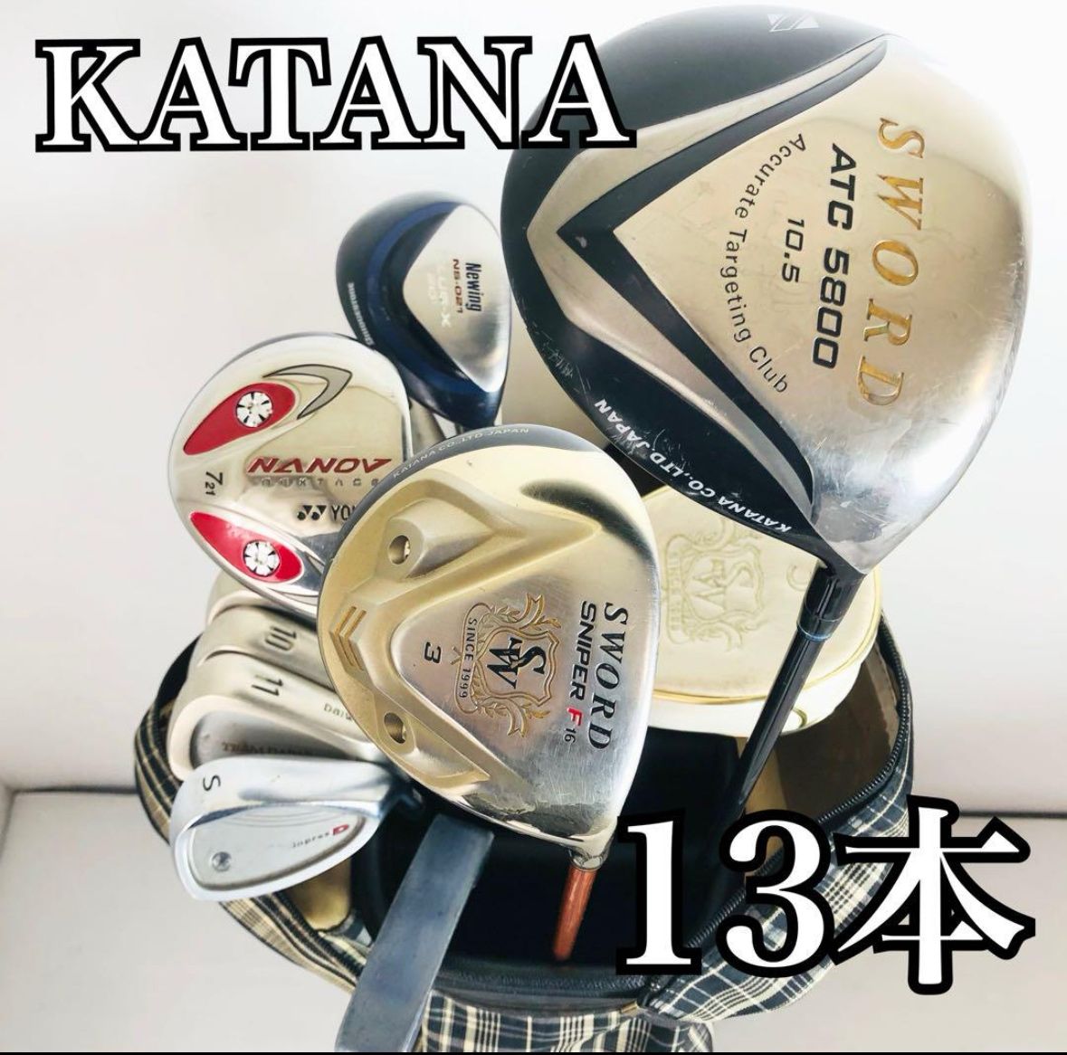 カタナ メンズゴルフ クラブ セット 初心者 入門 バッグ付き