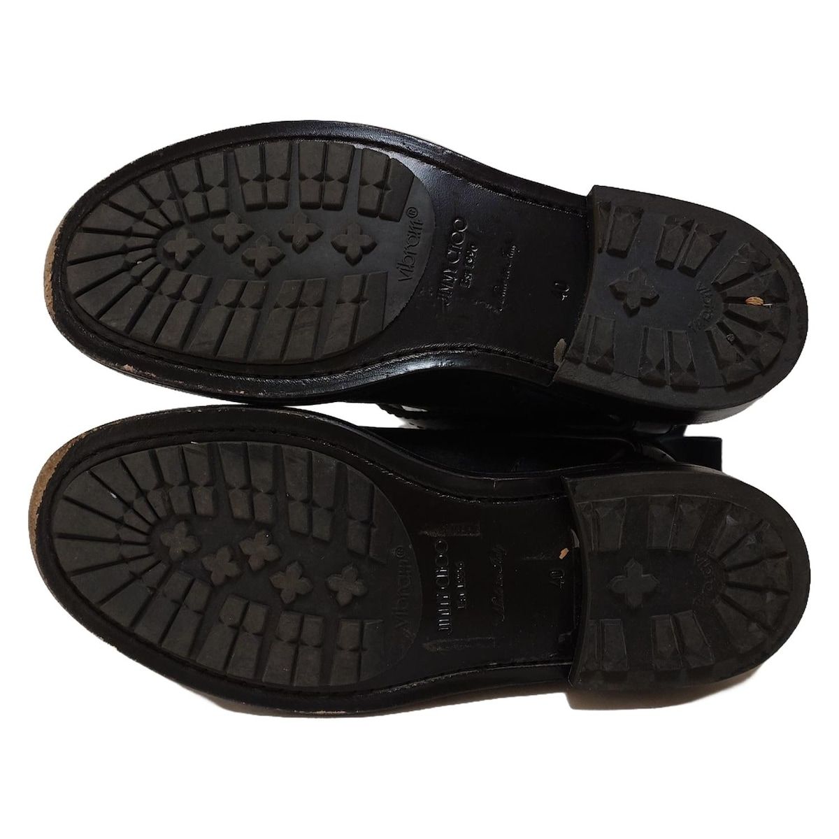 JIMMY CHOO ジミーチュウ ブーツ 40 レディース - 黒 レザー ムートン KIN-KAAI_COM