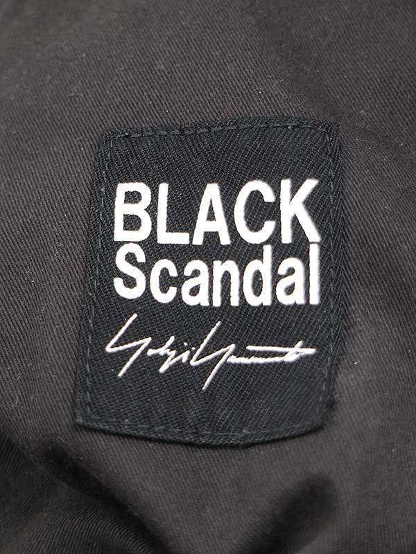 BLACK Scandal Yohji Yamamoto ブラックスキャンダルヨウジヤマモト 23SS B.S KATSURAGI A-SIDE TUCK P カツラギイージーパンツ ブラック 3