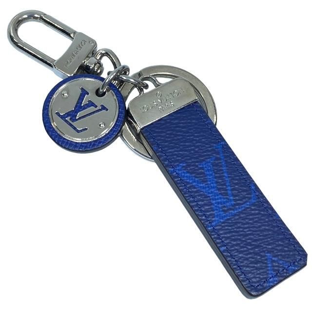 ルイヴィトン　タイガラマ　ブルー　キーホルダー　キーリング　青 M69324 LOUIS VUITTON ルイヴィトン キーリング ポルトクレ ネオ LV