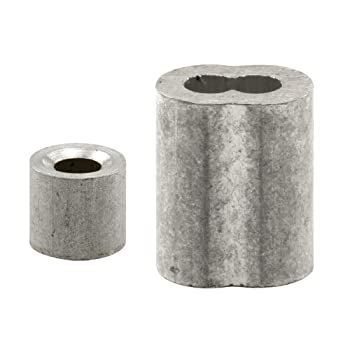 Prime-Line Products GD 12151 フェルールとストップ 1/8インチ アルミニウム (2個パック)