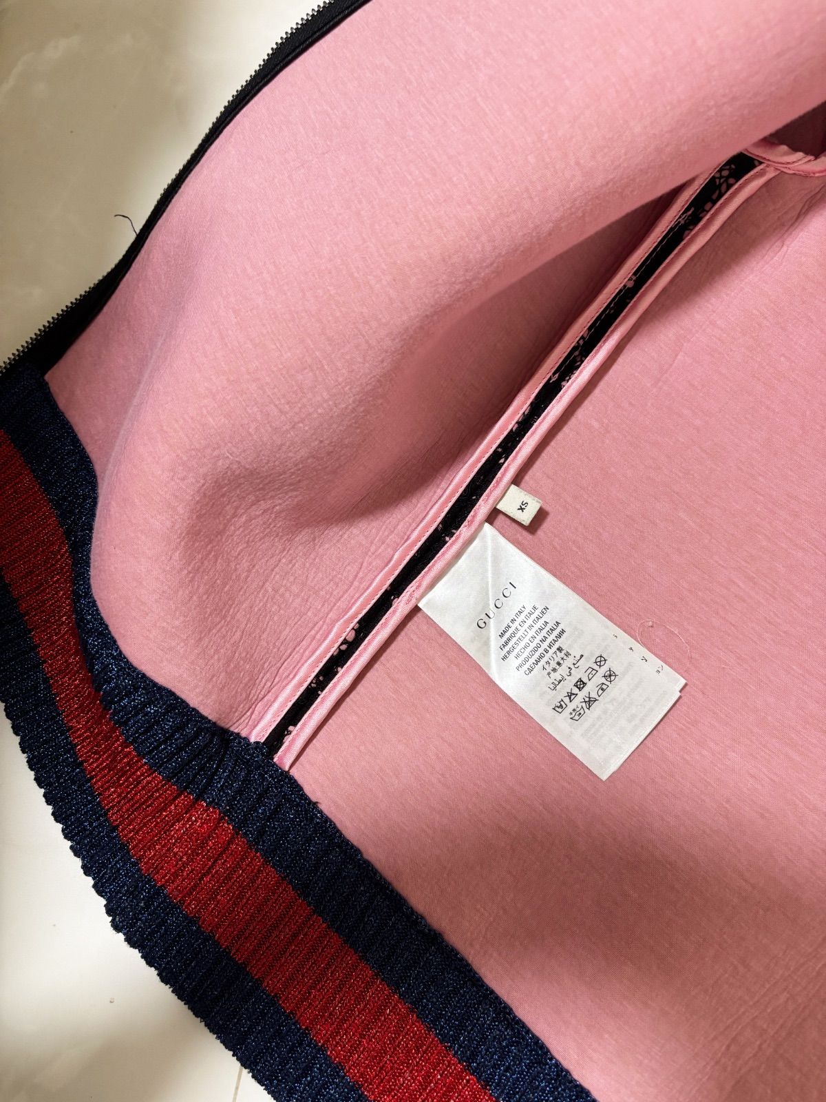 GUCCI グッチ アウター パーカー フーディー レース ピンク ブラック 