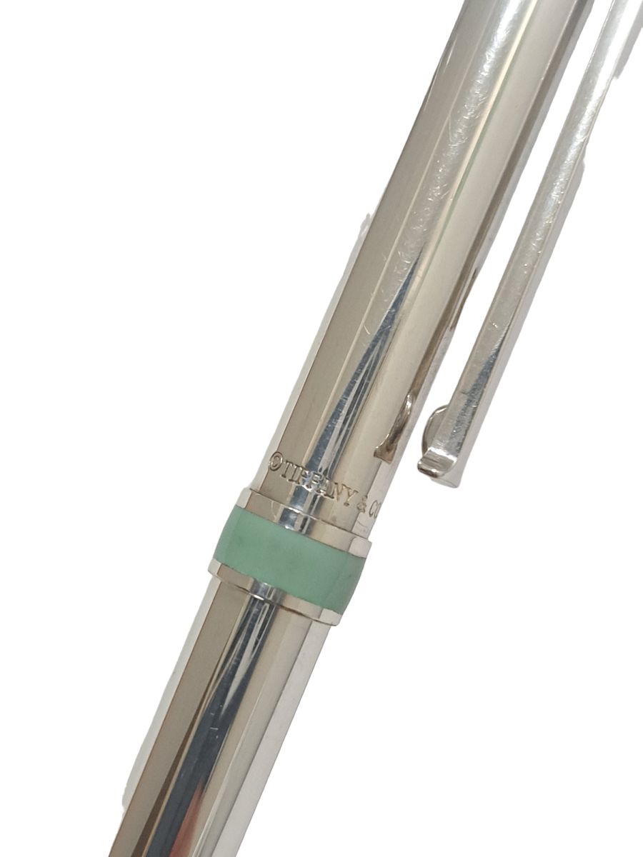 ティファニー ボールペン Tクリップ SV925 ブルーライン シルバー製