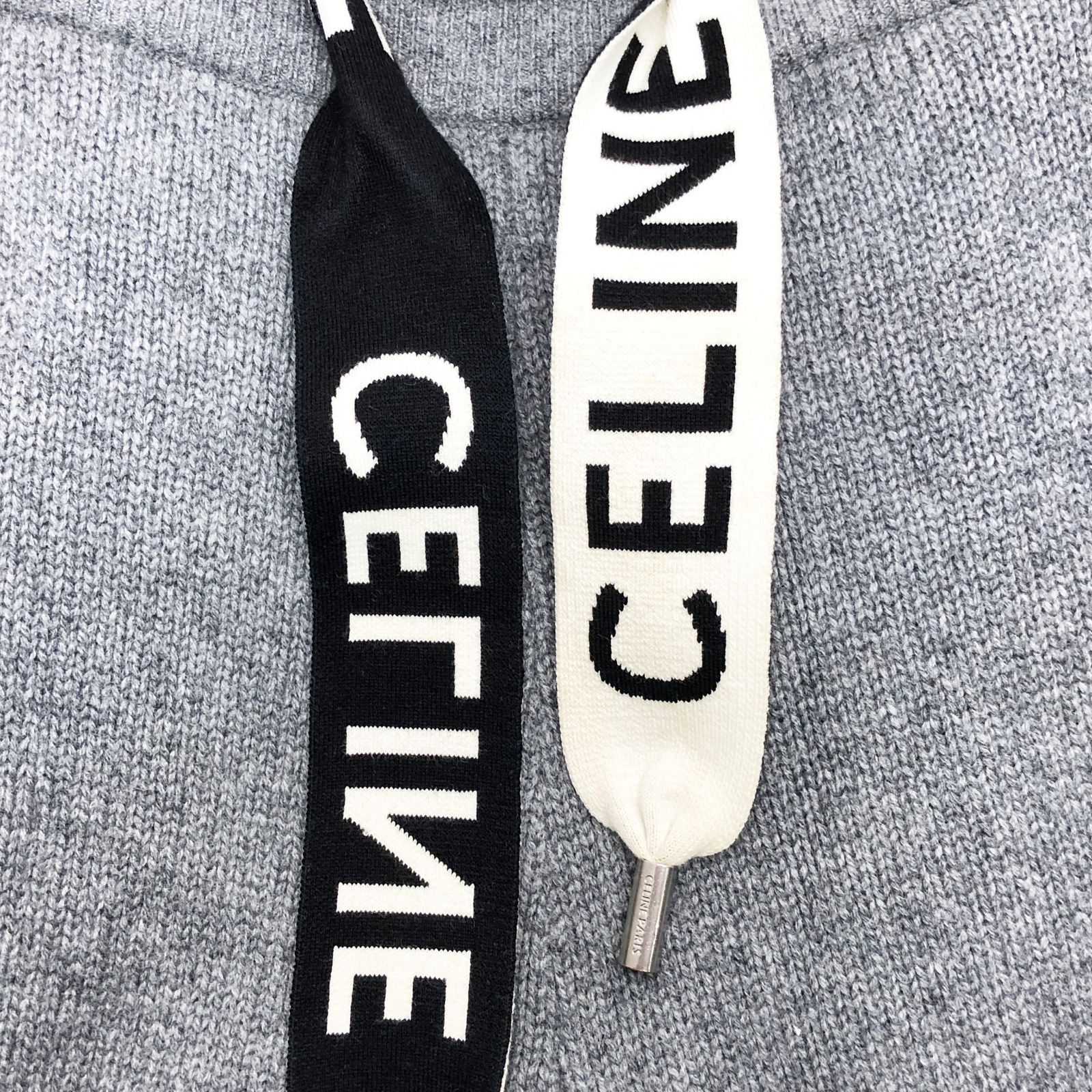 CELINE セリーヌ Logo Drawcord Sweat Jogger Knit Pants Gray ロゴ