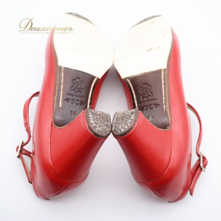 赤いフラメンコシューズ 釘付き 赤 フラメンコシューズ サイズ35