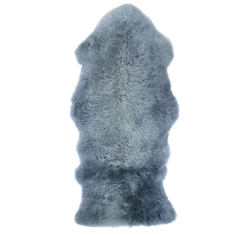 ムートンラグ 天然 オーストラリア産 長毛 1.5匹物 ラグ プラチナム 60×125cm 洗える 日本製 NF0015PU 0