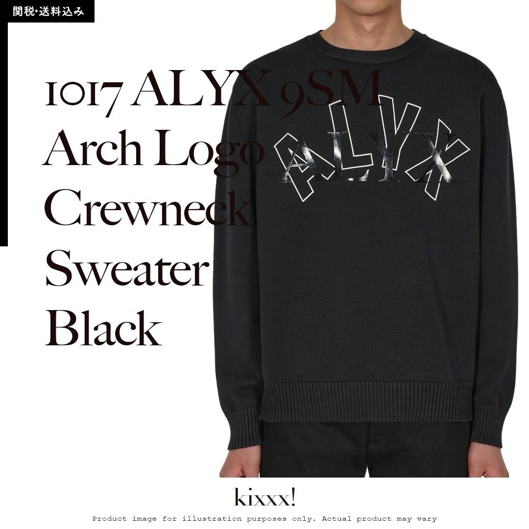 1017 ALYX 9SM Arch Logo Crewneck Sweater Black アリクス ナイン