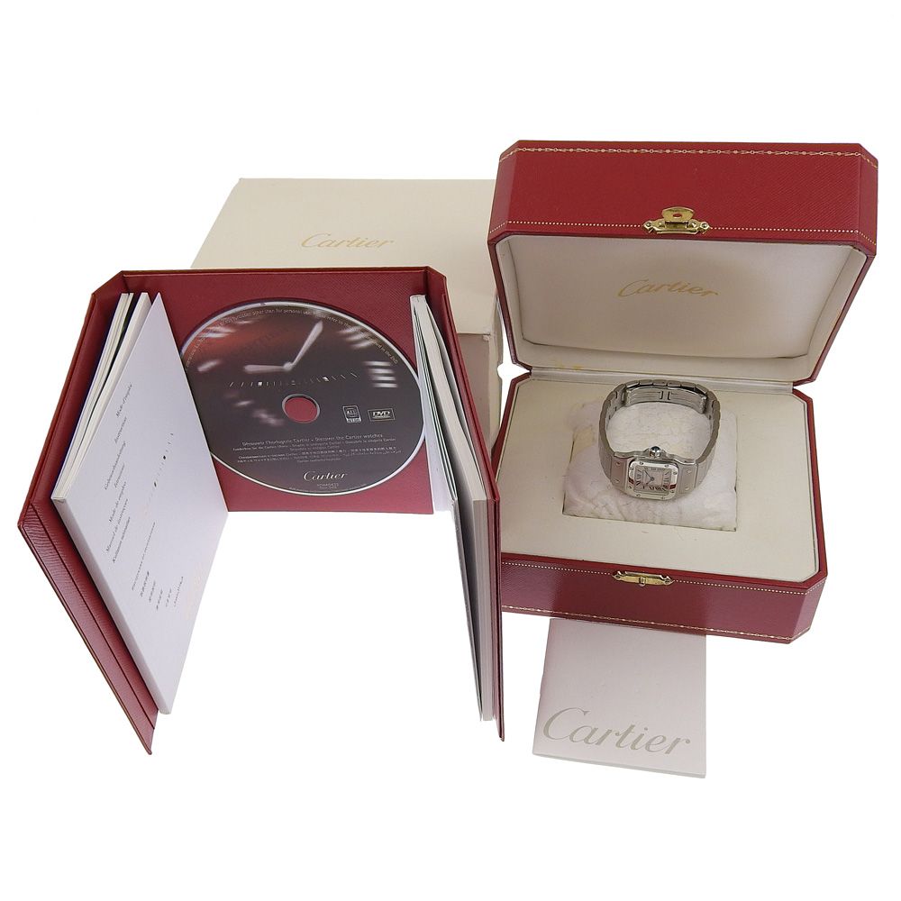 【本物保証】 箱・保付 新品同様 カルティエ CARTIER サントスガルベSM W20056D6 白文字盤 SS クォーツ 電池 23ミリ レディース 2針 腕時計 本物保証】 箱・保付 新品同様 カルティエ CARTIER サントスガルベSM