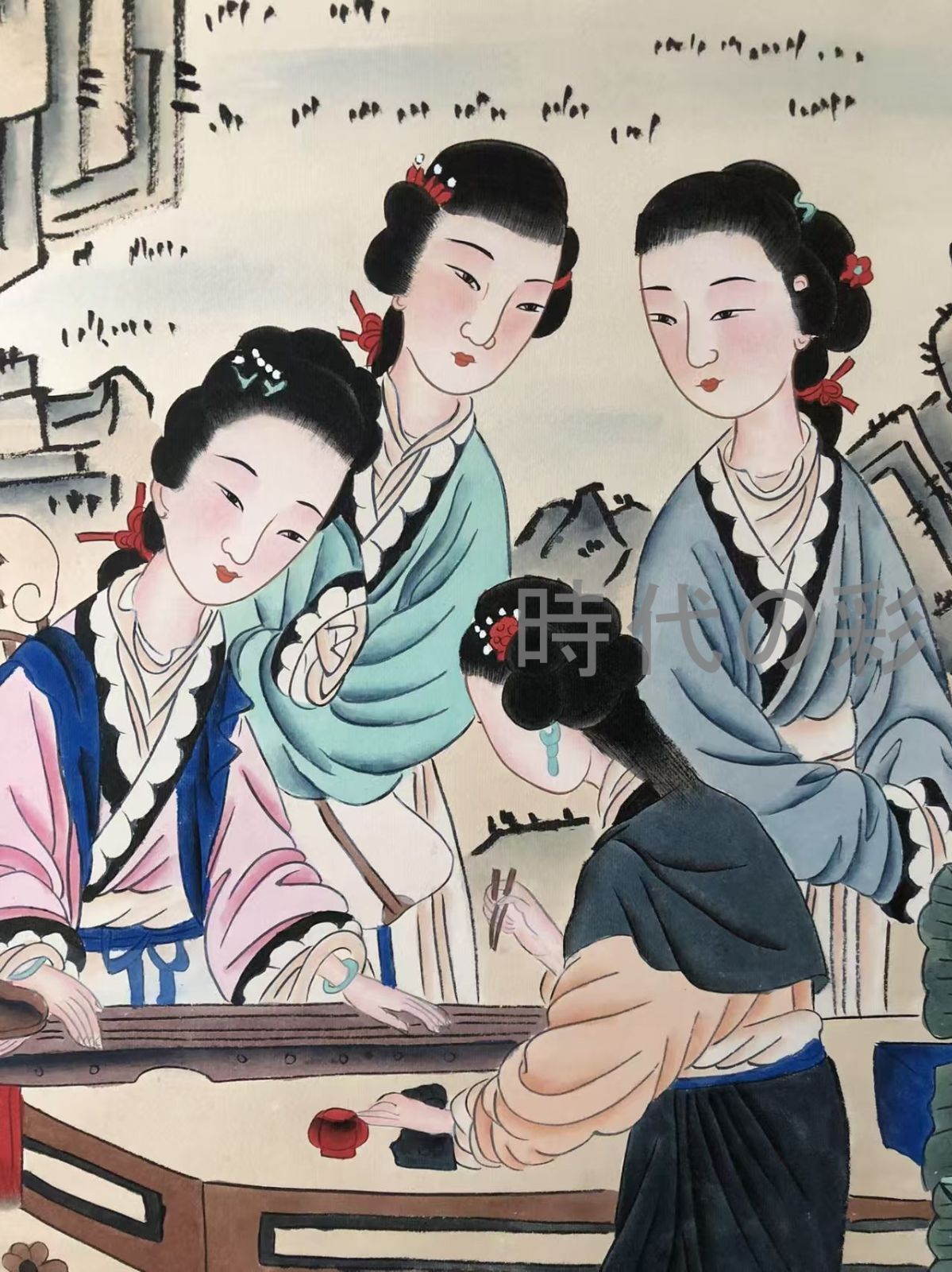 中国古美術 近現代の書画家 張大千作款 人物画 肉筆保証 四尺横幅 水墨画 掛軸 書画 宣紙 立軸 巻き物 妙墨 時代物 古玩 古美味 唐物 古画 掛軸 書 美術品 アンティーク コレクション