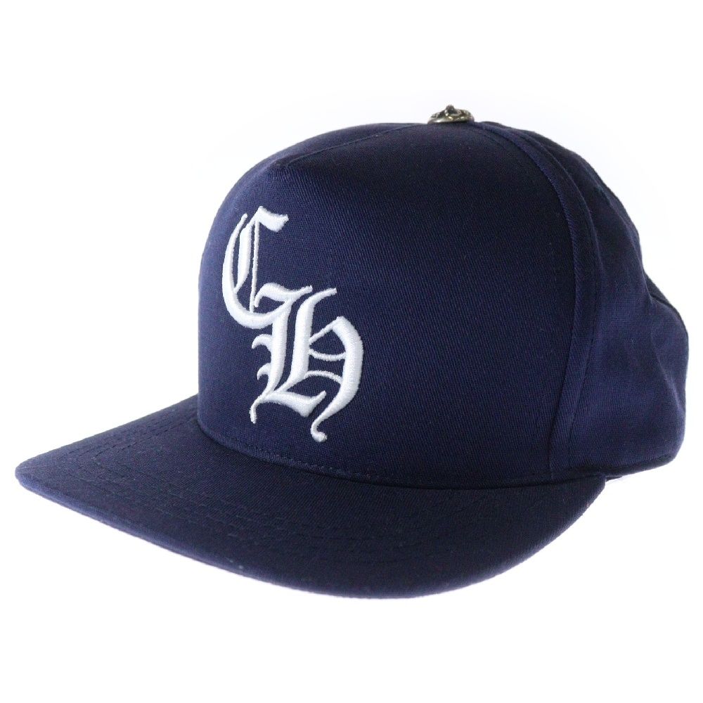 CHROME HEARTS クロムハーツ CH HAT CH刺繍ベースボールキャップ ネイビー