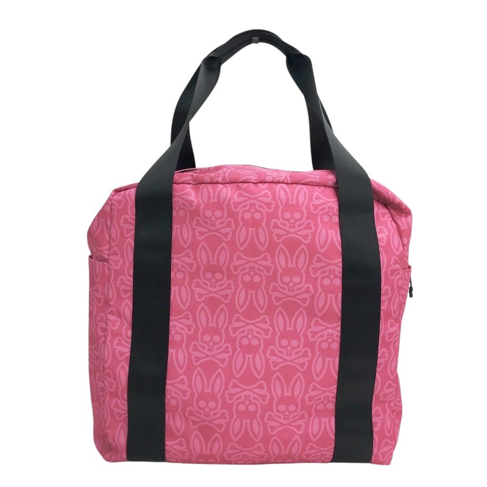 PSYCHO BUNNY サイコバニー ボストンバッグ 総柄 ピンク系
