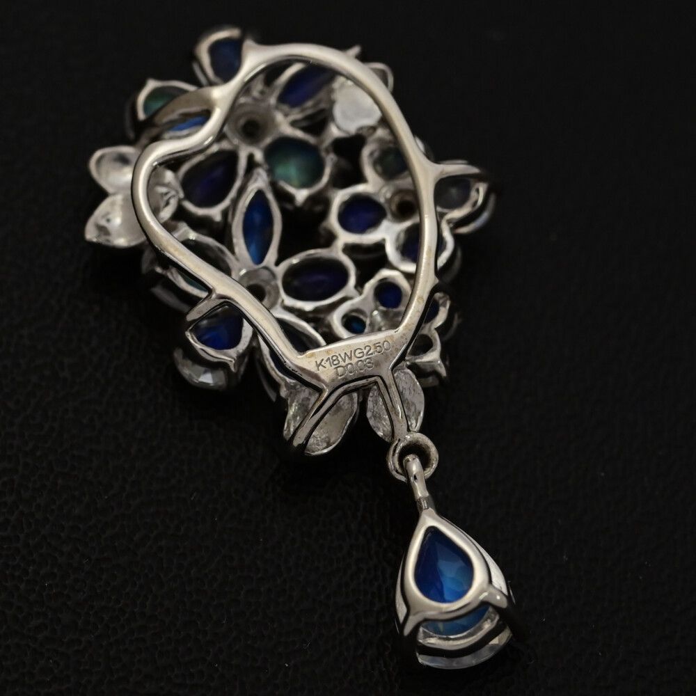 ムーンストーン･ダイヤモンドペンダントトップ K18WG