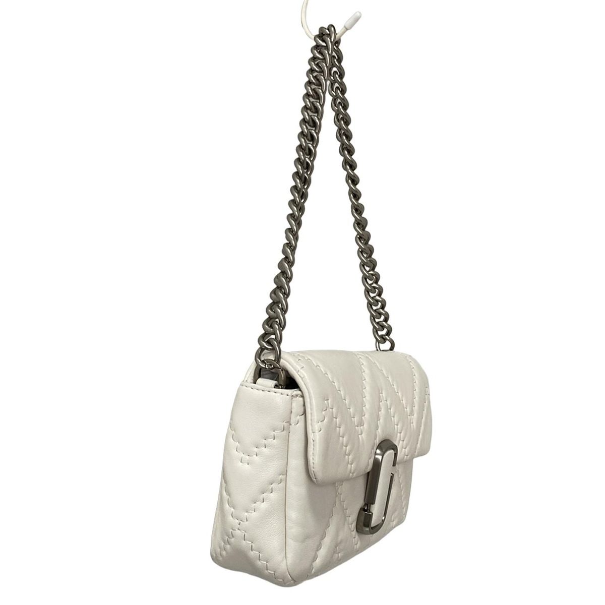 THE MARC JACOBS ホワイトショルダーバッグ白シルバーチェーン