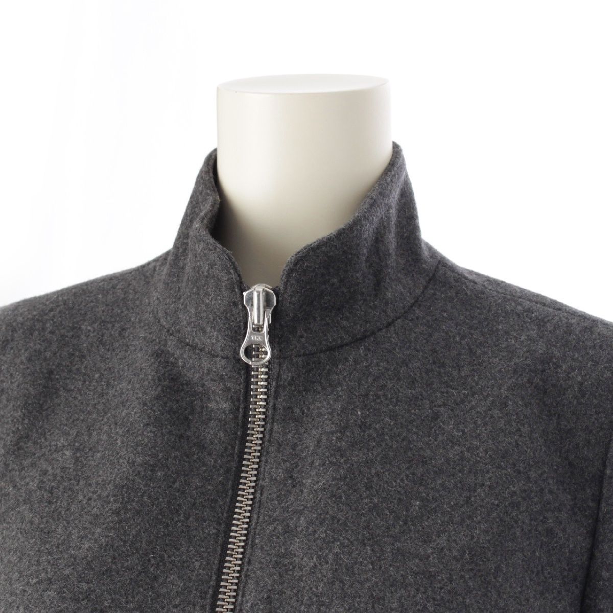 エムエムシックス ウール フロント ジップアップ コート アウター  